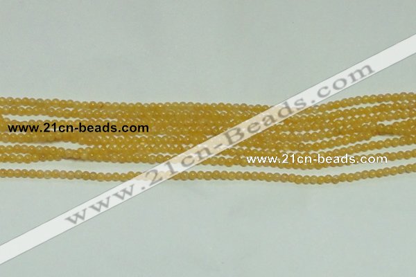 CTG148 15.5 inches 3mm round tiny yellow jade beads wholesale