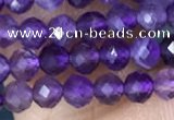 CTG1484 15.5 inches 3mm faceted round amethyst gemstone beads