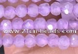 CTG1485 15.5 inches 3mm faceted round lavender amethyst beads