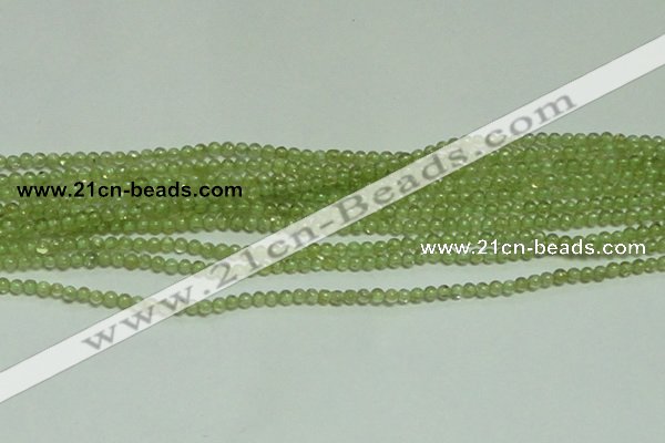 CTG149 15.5 inches 3mm round tiny peridot gemstone beads wholesale