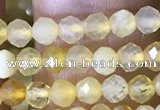 CTG1491 15.5 inches 3mm faceted round yellow opal beads wholesale