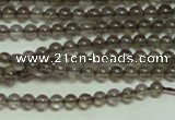 CTG150 15.5 inches 3mm round tiny smoky quartz beads wholesale