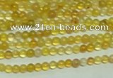 CTG151 15.5 inches 3mm round tiny yellow agate beads wholesale