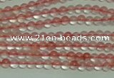 CTG154 15.5 inches 3mm round tiny cherry quartz beads wholesale