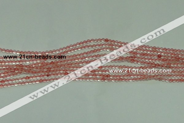 CTG154 15.5 inches 3mm round tiny cherry quartz beads wholesale