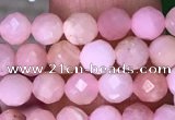 CTG1545 15.5 inches 4mm faceted round pink opal beads wholesale