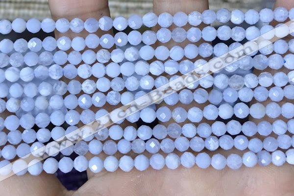 CTG1553 15.5 inches 4mm faceted round blue lace agate beads