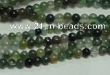 CTG156 15.5 inches 3mm round tiny moss agate beads wholesale