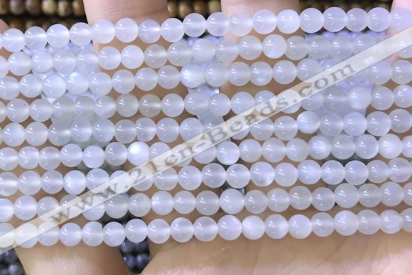 CTG1581 15.5 inches 4mm round white moonstone beads wholesale