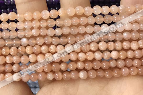 CTG1583 15.5 inches 4mm round moonstone gemstone beads wholesale