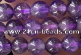 CTG1584 15.5 inches 4mm round amethyst gemstone beads wholesale