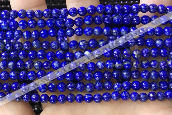 CTG1598 15.5 inches 4mm round lapis lazuli beads wholesale