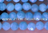 CTG1609 15.5 inches 3mm faceted round tiny amazonite beads