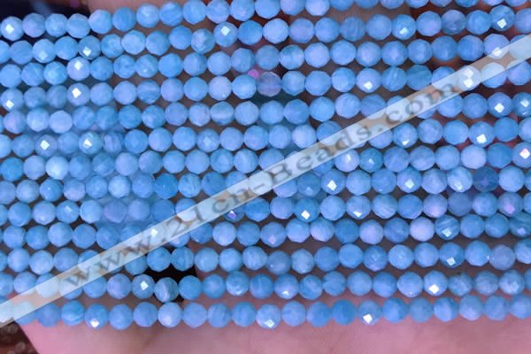 CTG1609 15.5 inches 3mm faceted round tiny amazonite beads