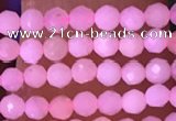 CTG1634 15.5 inches 2.5mm faceted round tiny pink opal beads