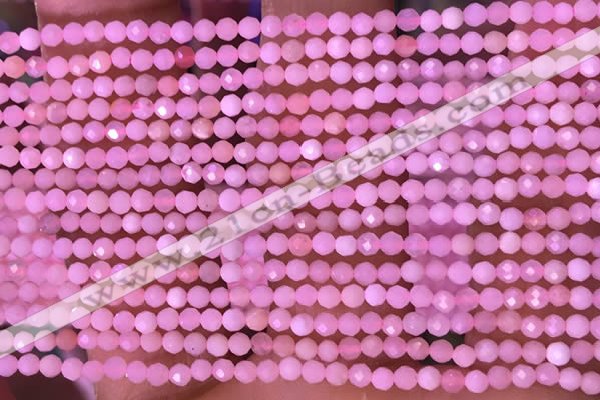 CTG1634 15.5 inches 2.5mm faceted round tiny pink opal beads