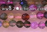 CTG1659 15.5 inches 3.5mm faceted round tiny tourmaline beads