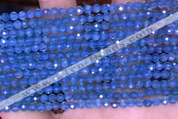 CTG1663 15.5 inches 3.5mm faceted round tiny apatite beads