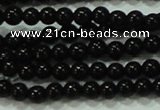 CTG17 15.5 inches 2mm round A grade tiny black agate beads