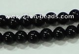 CTG18 15.5 inches 3mm round A grade tiny black agate beads