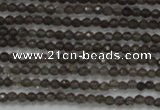 CTG200 15.5 inches 2mm faceted round tiny smoky quartz beads