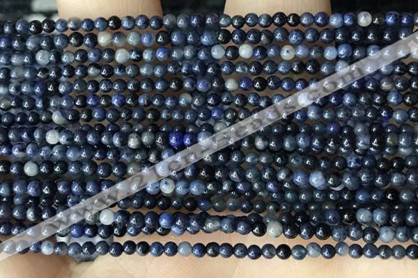 CTG2027 15 inches 2mm,3mm natural blue dumortierite beads