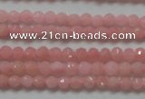 CTG203 15.5 inches 3mm faceted round tiny Chinese pink opal beads