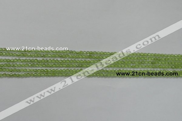 CTG206 15.5 inches 3mm faceted round tiny prehnite gemstone beads