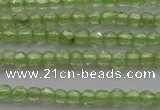 CTG210 15.5 inches 2mm faceted round tiny olive quartz beads