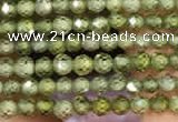 CTG2102 15 inches 2mm faceted round tiny quartz glass beads