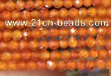 CTG2108 15 inches 2mm faceted round tiny quartz glass beads