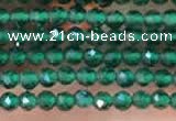 CTG2111 15 inches 2mm faceted round tiny quartz glass beads