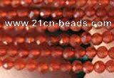 CTG2121 15 inches 2mm,3mm faceted round red agate gemstone beads