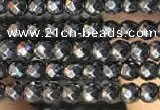 CTG2125 15 inches 2mm,3mm & 4mm faceted round hematite gemstone beads