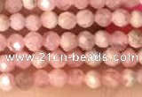 CTG2139 15 inches 2mm,3mm faceted round rhodochrosite gemstone beads