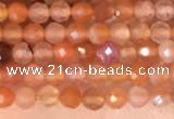 CTG2142 15 inches 2mm,3mm faceted round golden sunstone beads