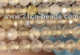 CTG2143 15 inches 2mm,3mm faceted round golden rutilated quartz beads