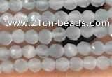 CTG2145 15 inches 2mm,3mm faceted round aquamarine gemstone beads