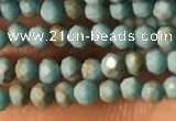 CTG2149 15 inches 2mm,3mm faceted round synthetic turquoise beads