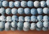 CTG2150 15 inches 2mm,3mm faceted round synthetic turquoise beads