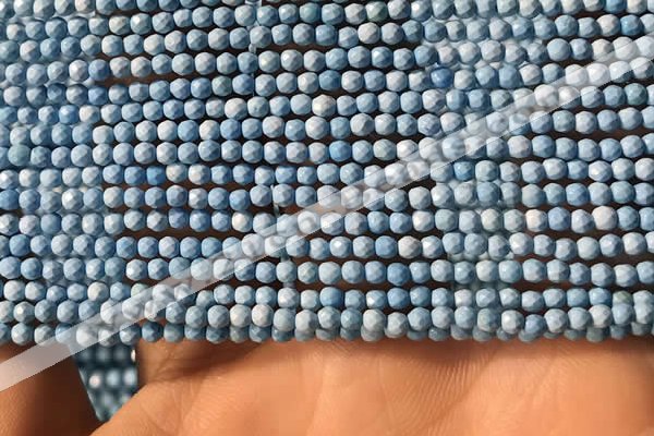 CTG2150 15 inches 2mm,3mm faceted round synthetic turquoise beads