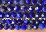 CTG2159 15 inches 2mm,3mm faceted round lapis lazuli beads