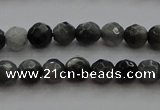 CTG216 15.5 inches 3mm faceted round tiny eagle eye jasper beads