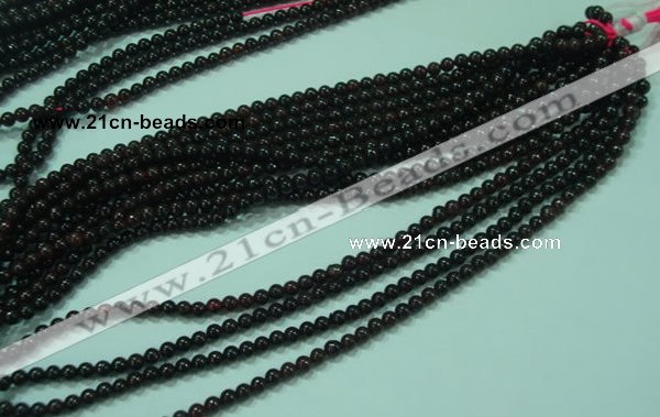 CTG22 15.5 inches 3mm round B grade tiny garnet beads wholesale