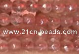 CTG2204 15 inches 2mm,3mm faceted round cherry quartz beads