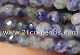 CTG2216 15 inches 2mm,3mm faceted round sodalite gemstone