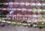 CTG2240 15 inches 2mm faceted round natural tourmaline beads