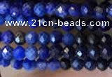 CTG2241 15 inches 2mm faceted round natural lapis lazuli beads