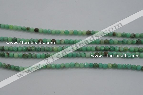 CTG225 15.5 inches 3mm faceted round tiny grass agate beads