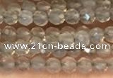 CTG2255 15 inches 2mm faceted round grey agate beads